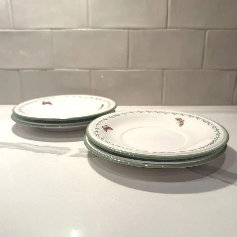 Vintage Studio Nova Garden Bloom Saucers Set of 4, Pattern Y2372 Mikasa